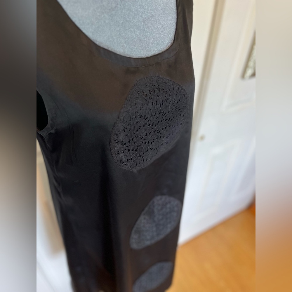 Annie Bangkok Black Silk Medallion Dress
